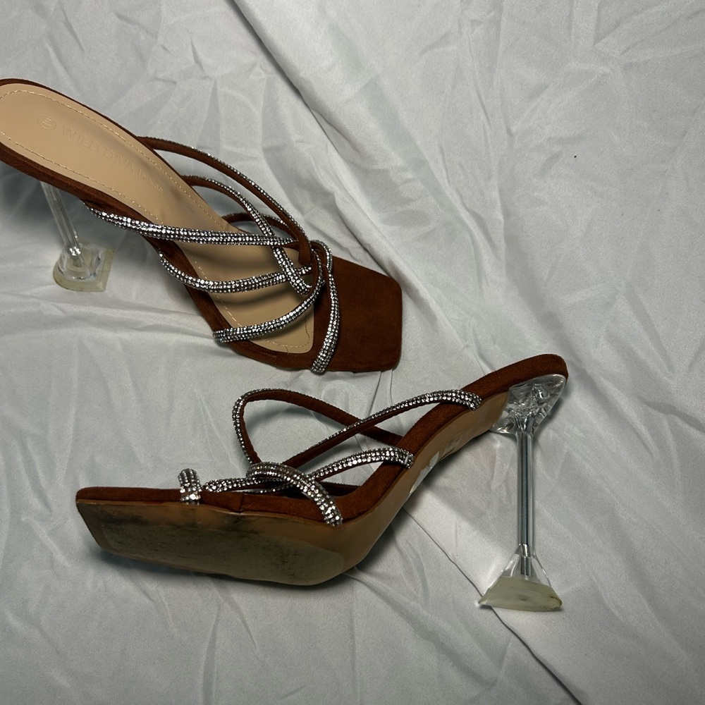 Elegant Brown Strappy Heels